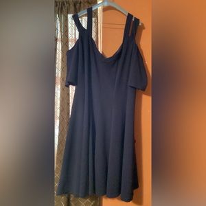Double strap cold shoulder dress